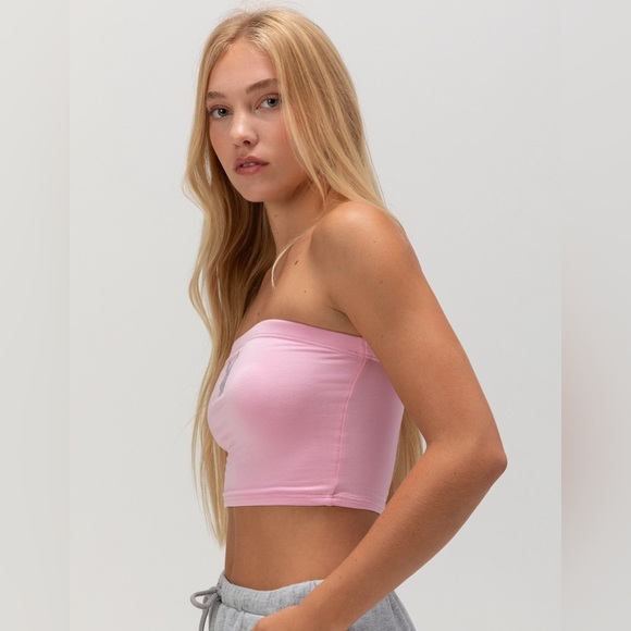 NWT - Playboy Rhinestone Women's Tube Top in Pink - Various Sizes - Picture 3 of 4